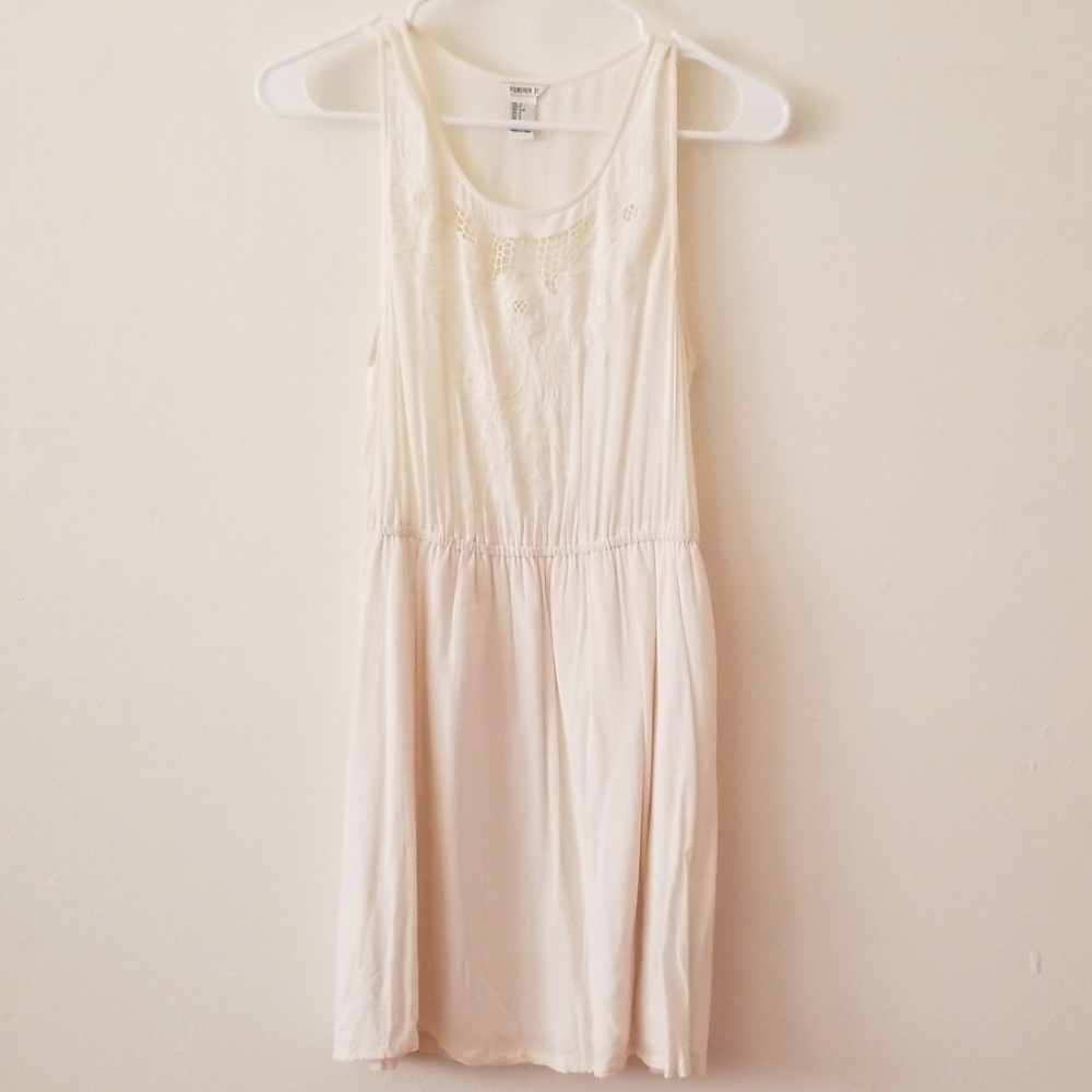 F21 Crochet-Paneled Dress